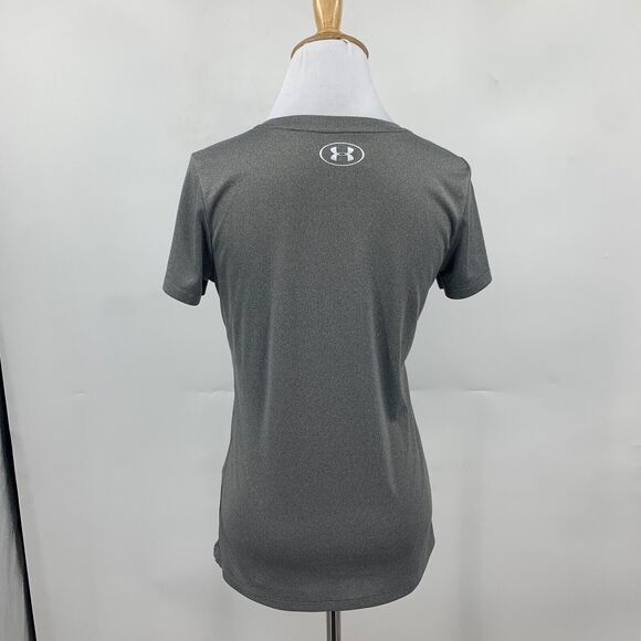 Under Armour Shirt Womens XS Extra Small Gray Velocity Crew Loose Heatgear Tee - Picture 5 of 12